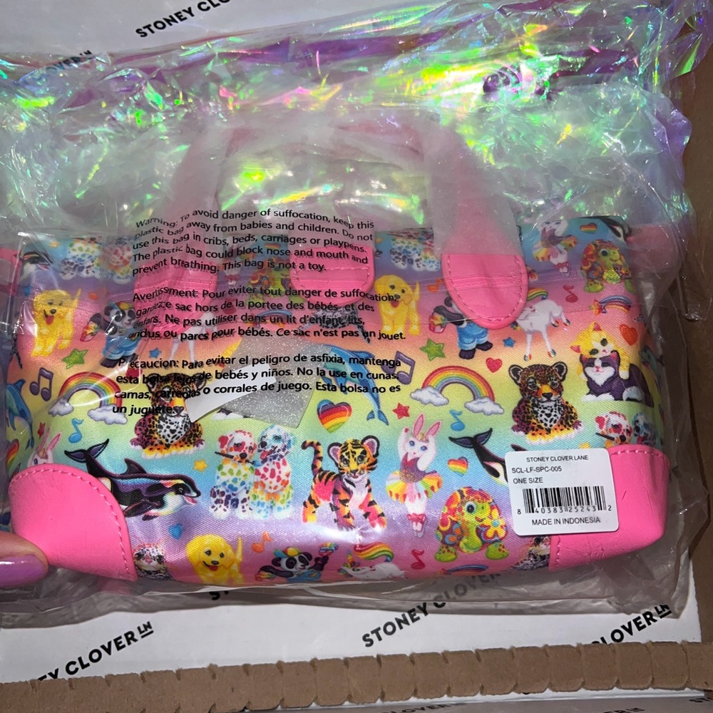 Stoney Clover Lane Rainbow Animal Print Bag Lisa Frank sold out everywhere
